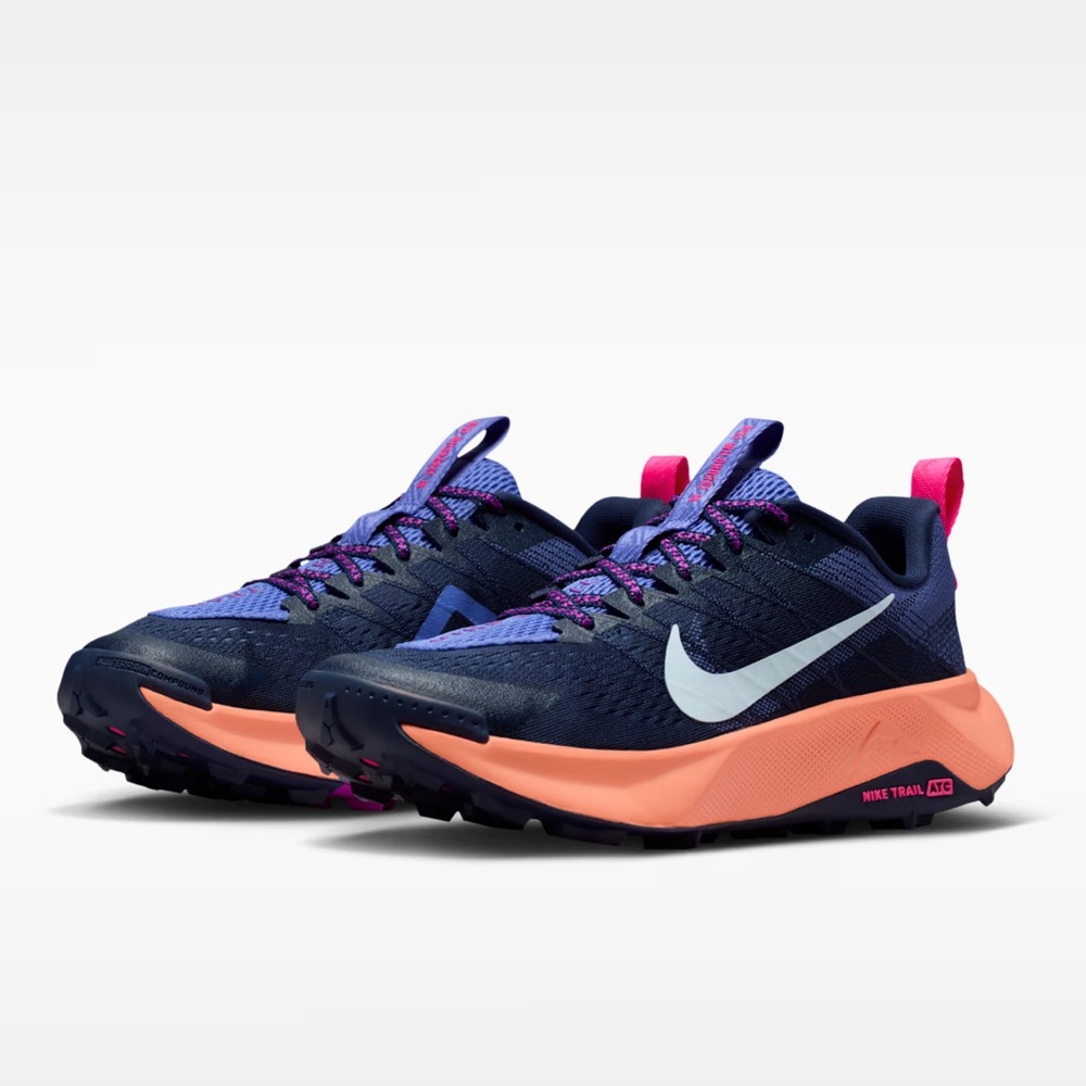 Nike Navy, Purple & Coral Trail Running Sneakers